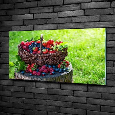 Wall art on glass Forest fruit basket