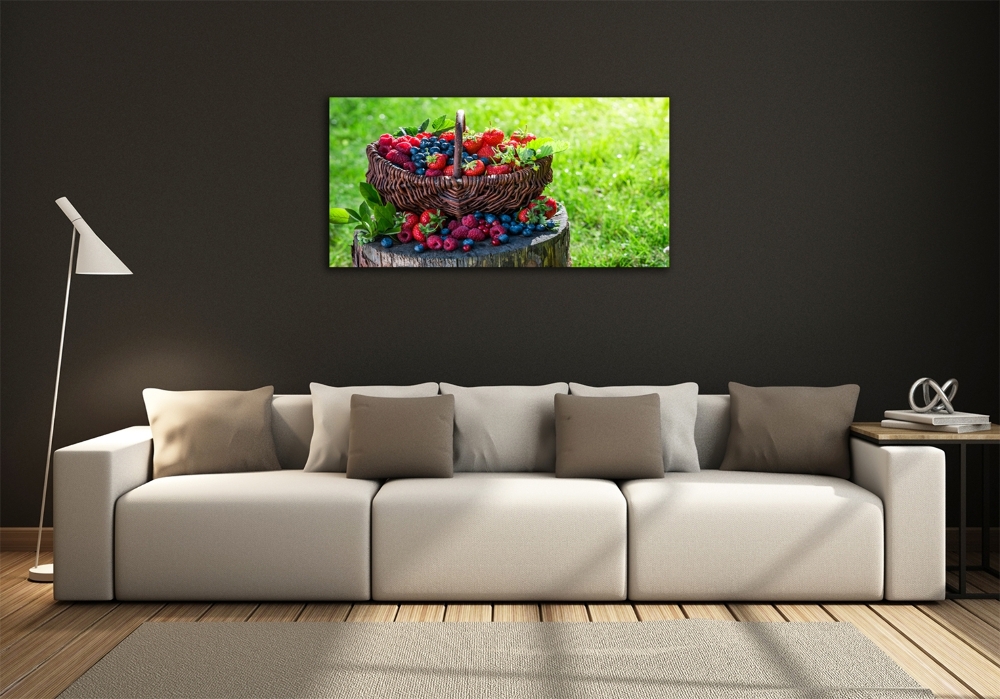 Wall art on glass Forest fruit basket