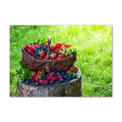 Wall art on glass Forest fruit basket