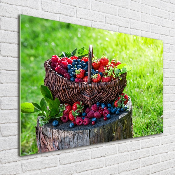 Wall art on glass Forest fruit basket