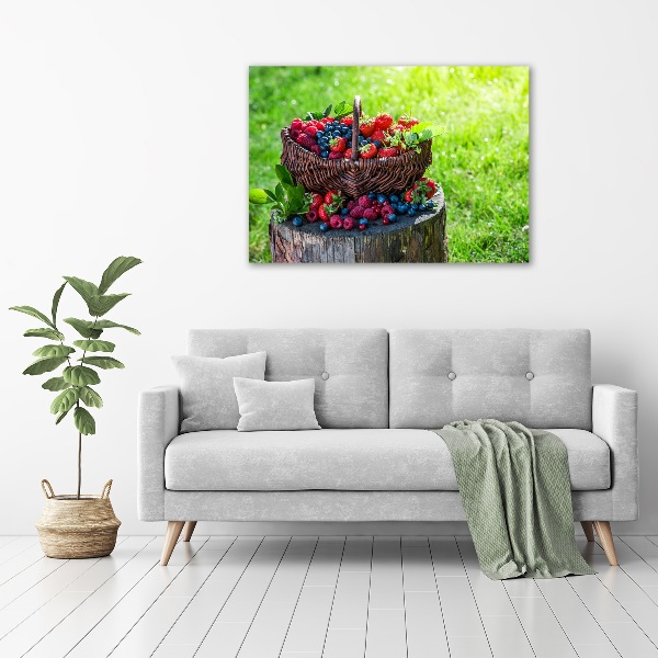 Wall art on glass Forest fruit basket