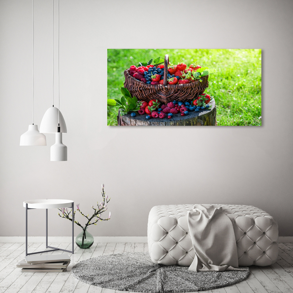 Wall art on glass Forest fruit basket