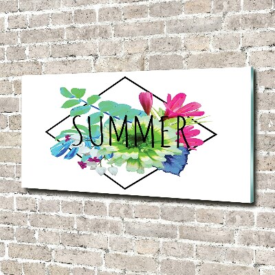 Glass wall art large Summer