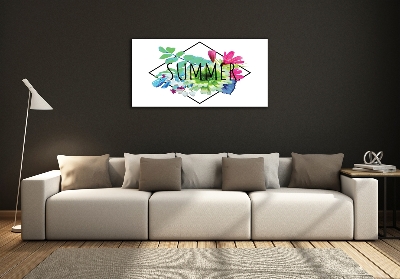 Glass wall art large Summer