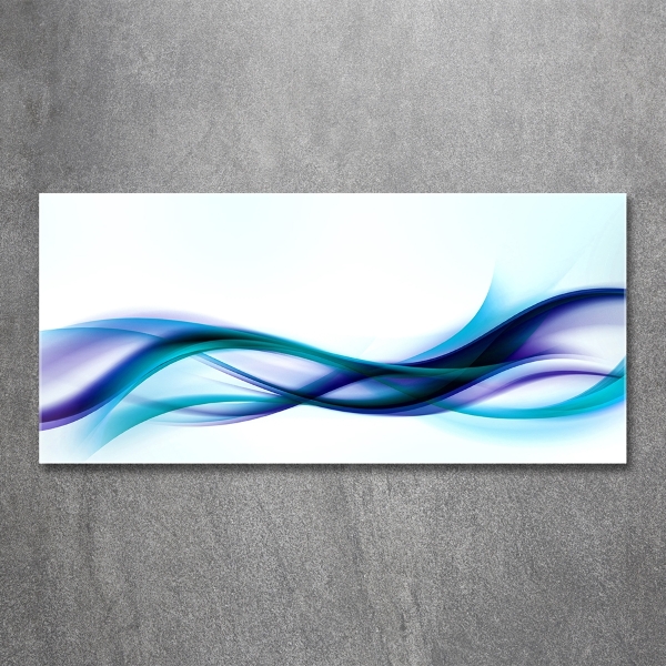 Glass art print Wave abstraction