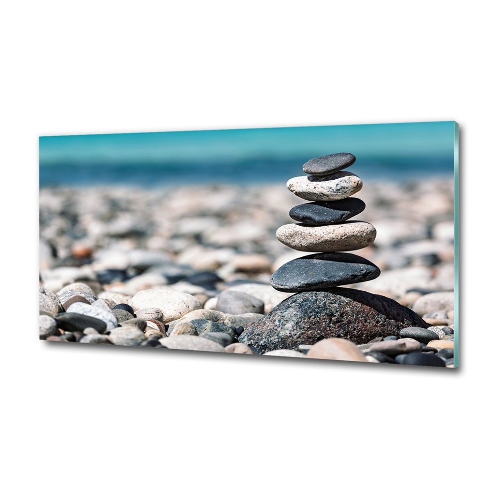 Glass wall art Stack of stones