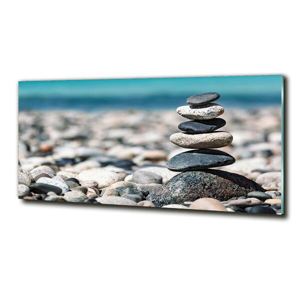 Glass wall art Stack of stones