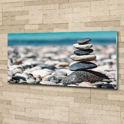 Glass wall art Stack of stones