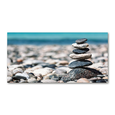 Glass wall art Stack of stones