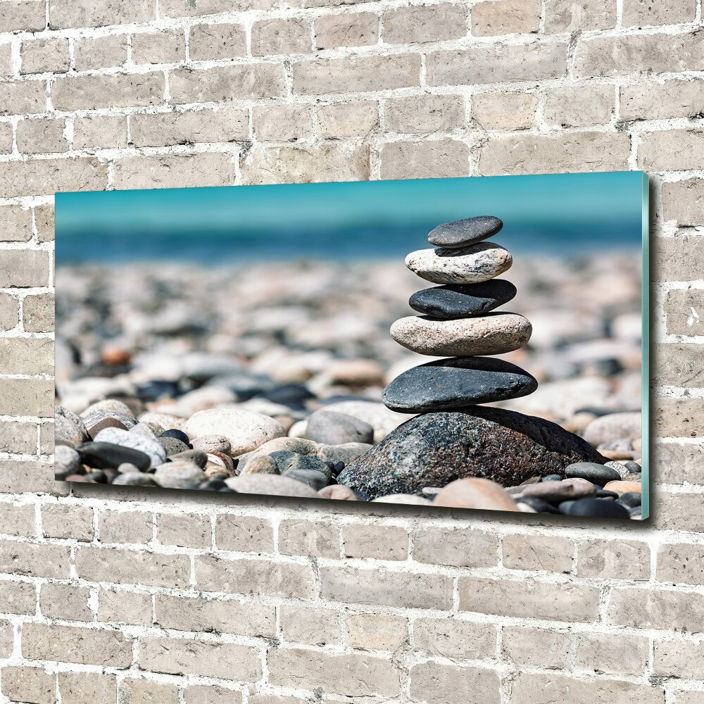 Glass wall art Stack of stones