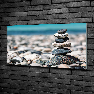 Glass wall art Stack of stones