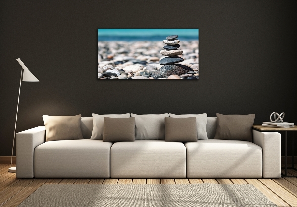 Glass wall art Stack of stones