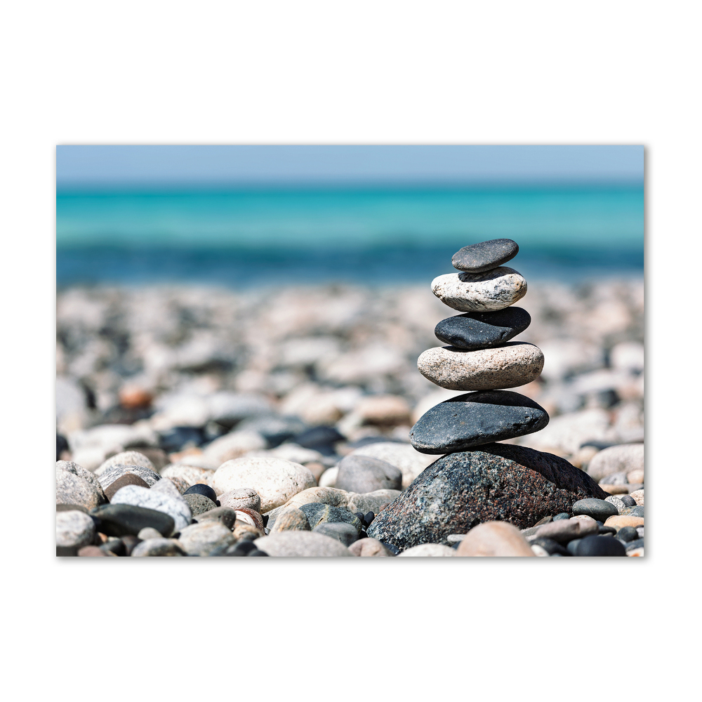 Glass wall art Stack of stones