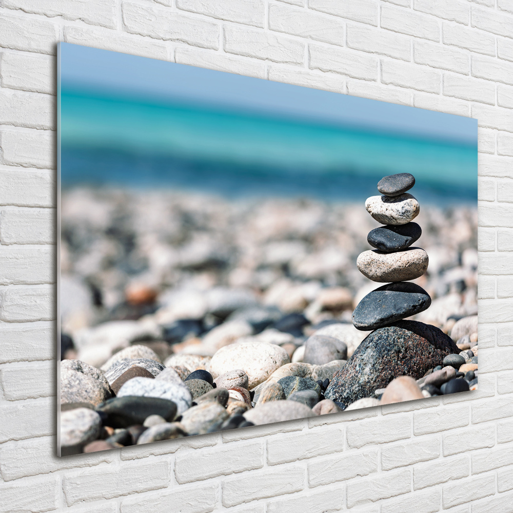 Glass wall art Stack of stones