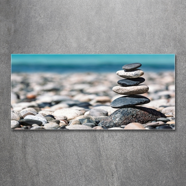 Glass wall art Stack of stones