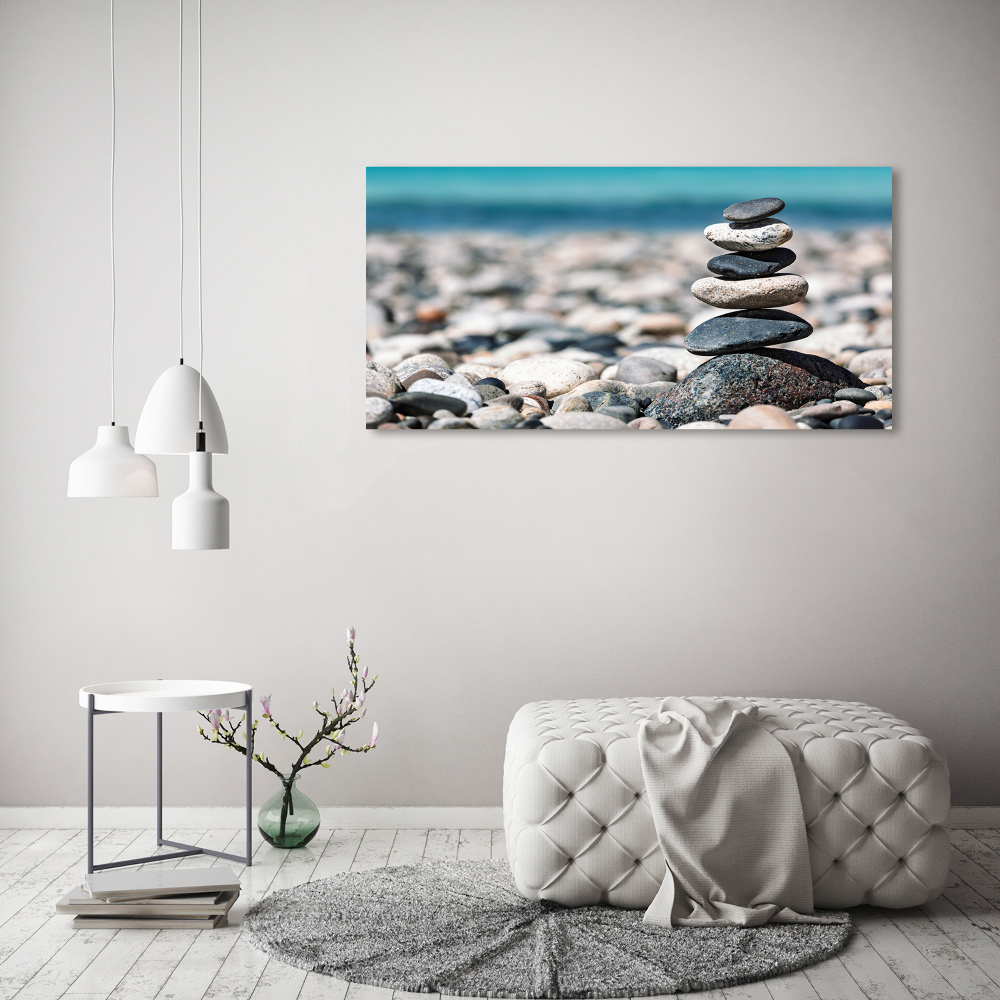 Glass wall art Stack of stones