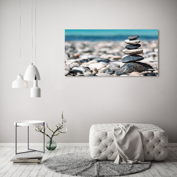 Glass wall art Stack of stones