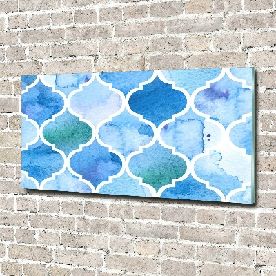 Wall art on glass Moroccan background