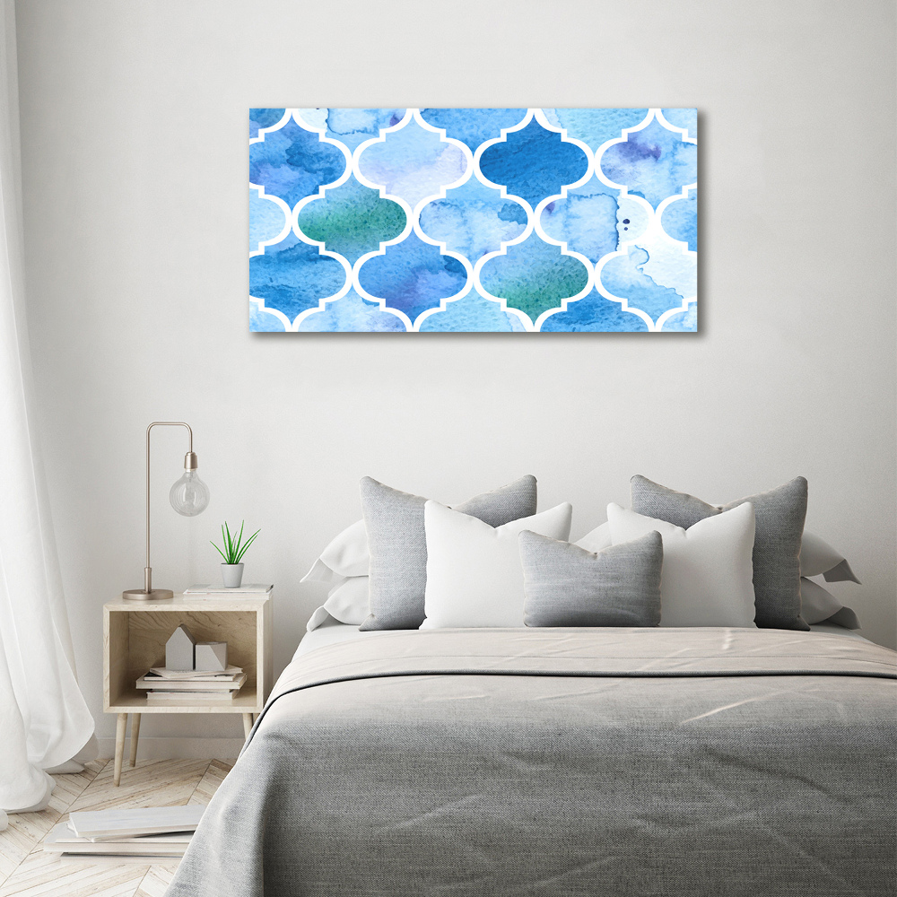 Wall art on glass Moroccan background