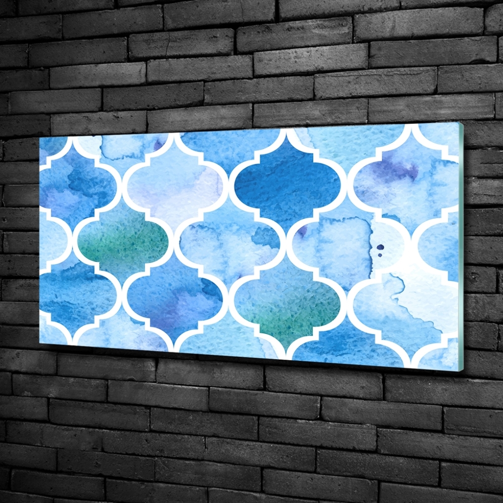 Wall art on glass Moroccan background