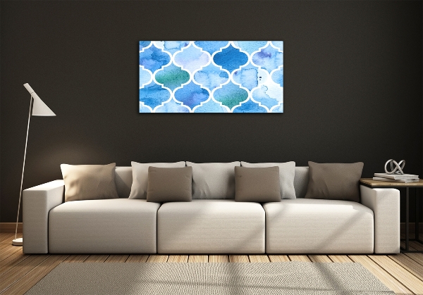 Wall art on glass Moroccan background