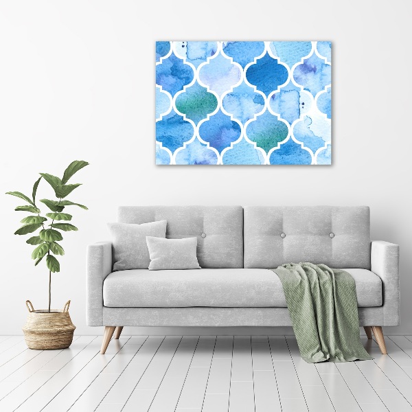 Wall art on glass Moroccan background