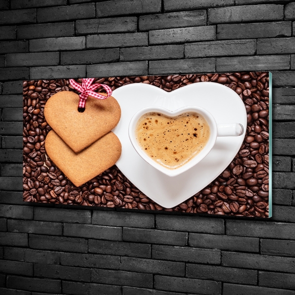 Wall art on glass Coffee and gingerbread