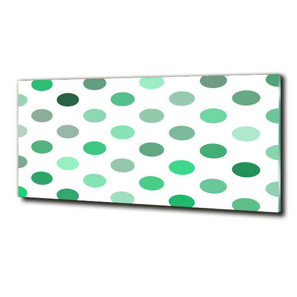 Wall art on glass Green dots