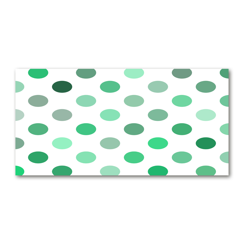 Wall art on glass Green dots