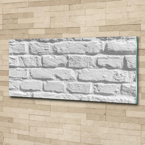 Glass art print Brick wall