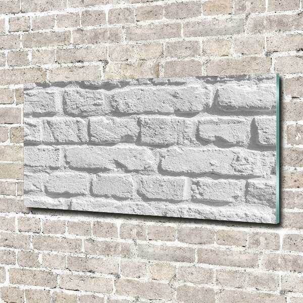 Glass art print Brick wall