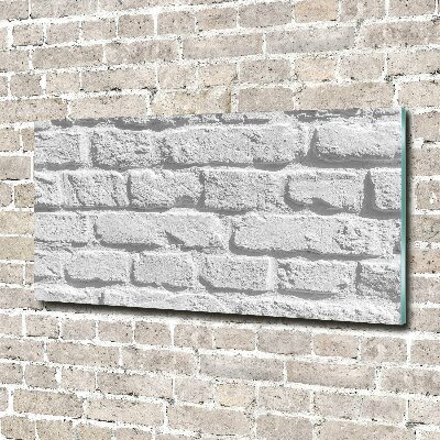 Glass art print Brick wall