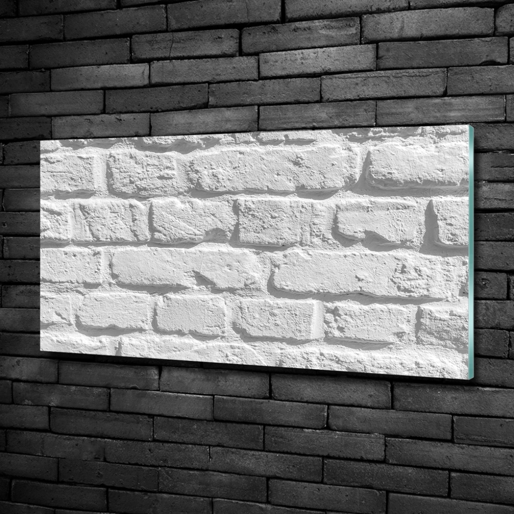 Glass art print Brick wall