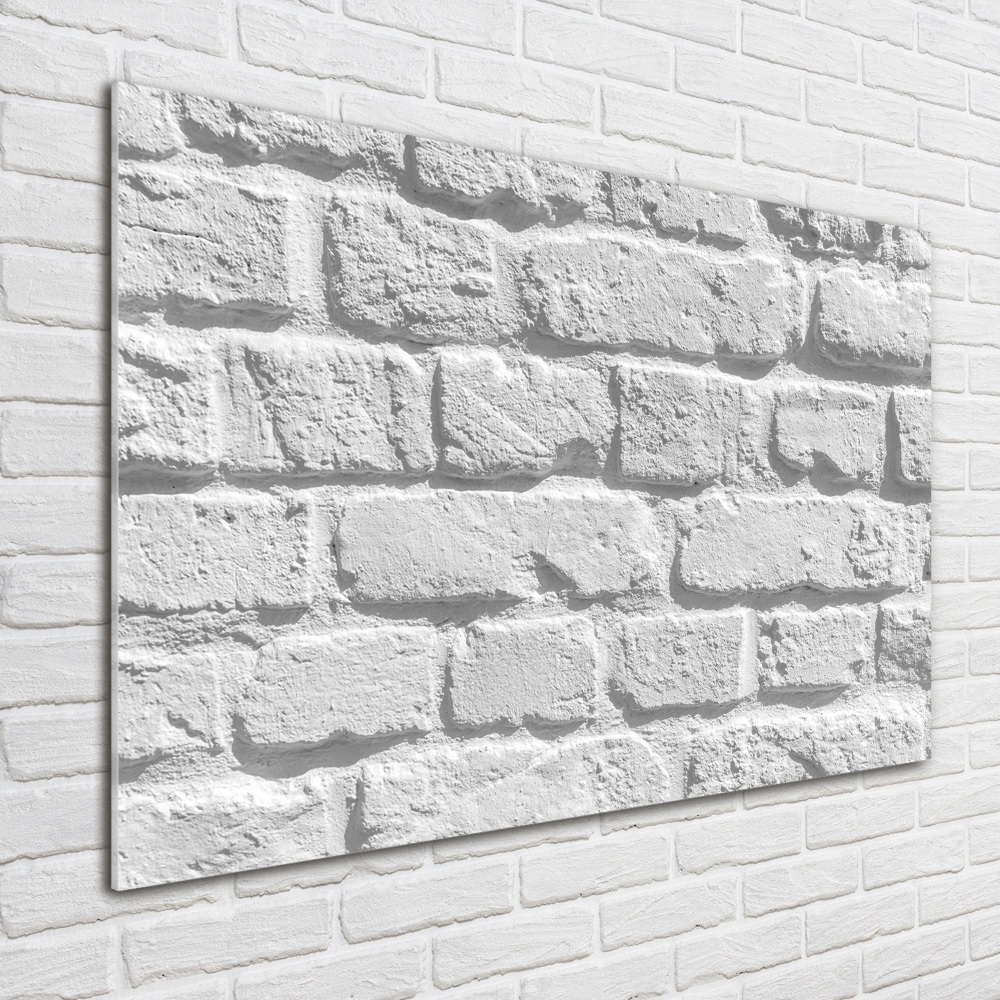 Glass art print Brick wall