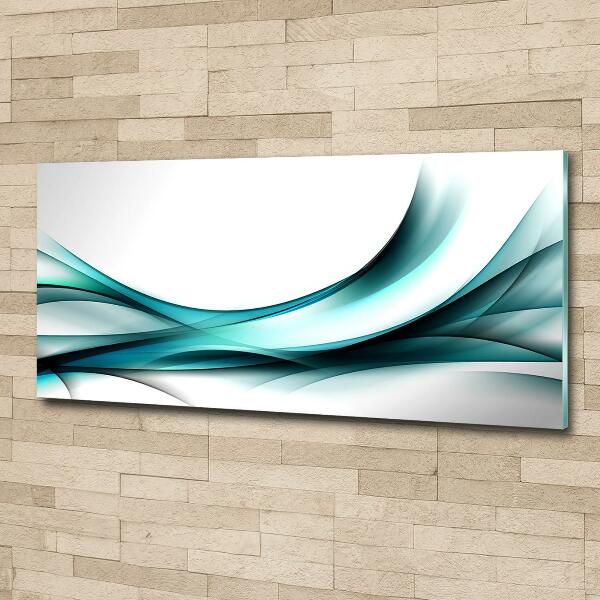 Wall art on glass Wave abstraction