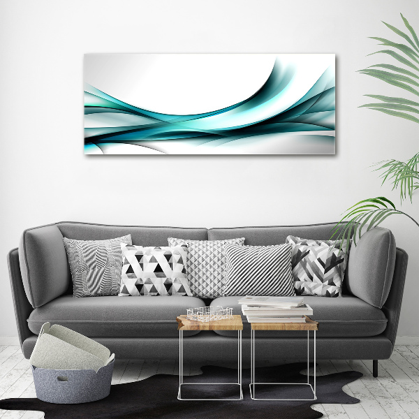 Wall art on glass Wave abstraction