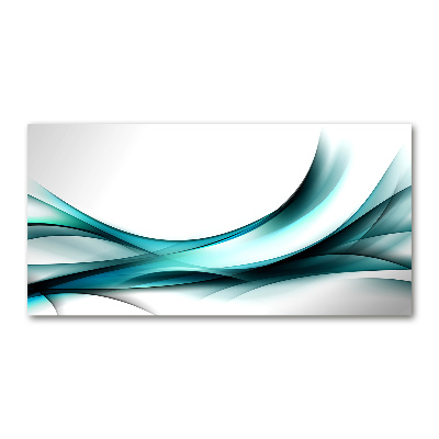 Wall art on glass Wave abstraction