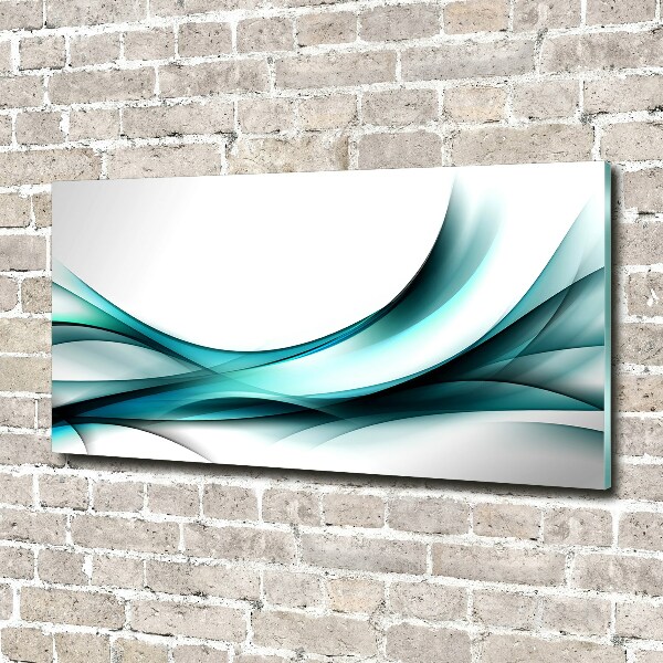 Wall art on glass Wave abstraction