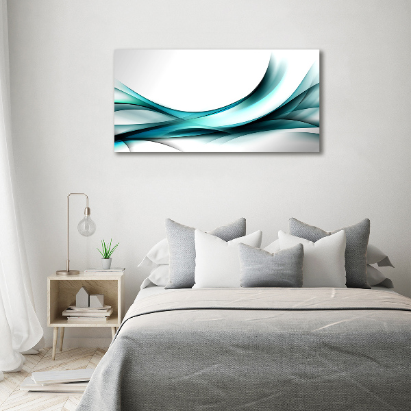 Wall art on glass Wave abstraction