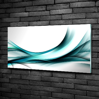 Wall art on glass Wave abstraction