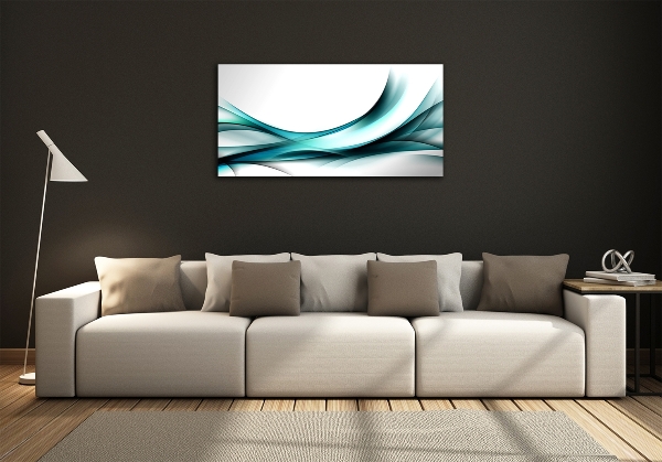 Wall art on glass Wave abstraction