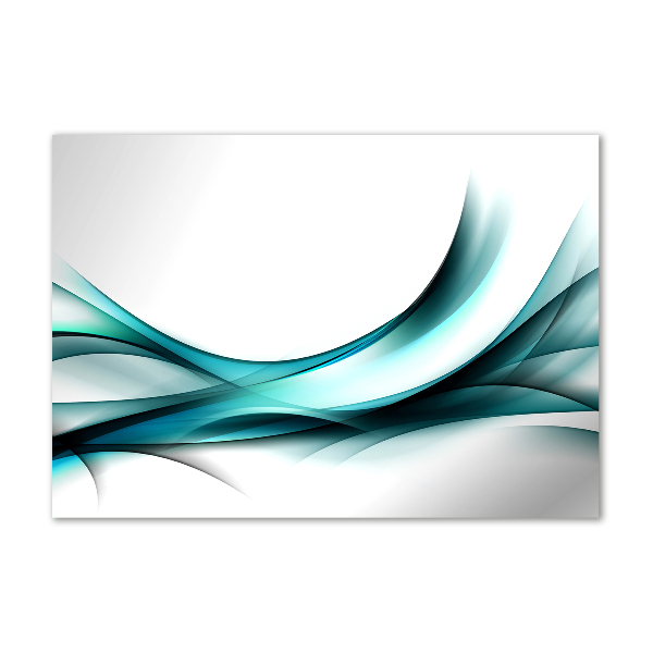 Wall art on glass Wave abstraction