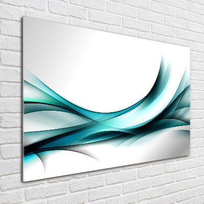 Wall art on glass Wave abstraction