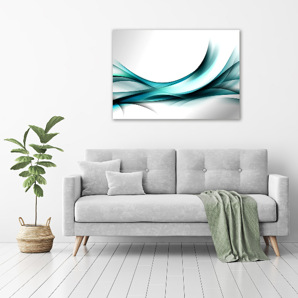 Wall art on glass Wave abstraction