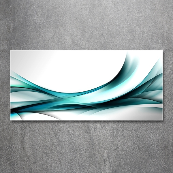 Wall art on glass Wave abstraction