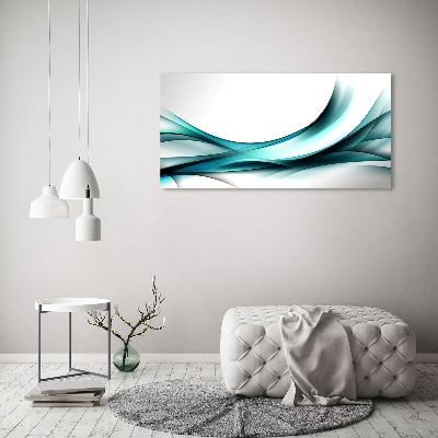 Wall art on glass Wave abstraction