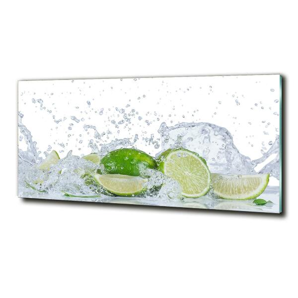 Wall art on glass Lime and water