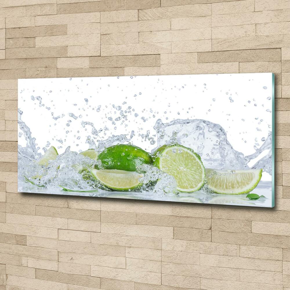 Wall art on glass Lime and water