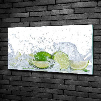 Wall art on glass Lime and water