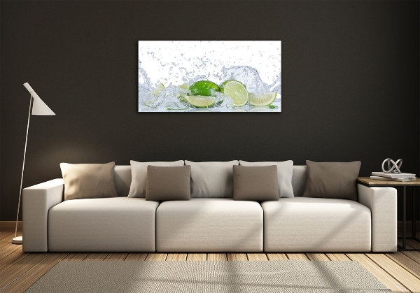 Wall art on glass Lime and water